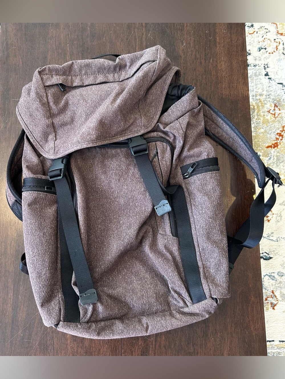 lululemon Heathered french press 24L Backpack with Black Straps